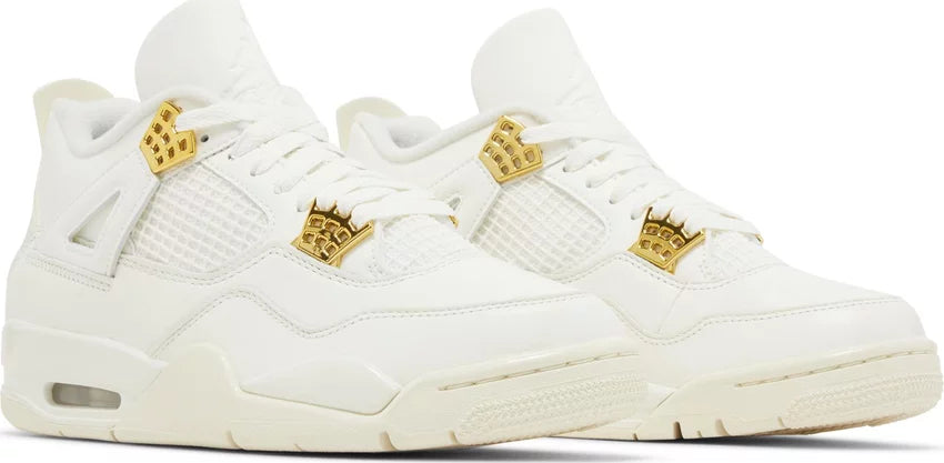 Air Jordan 4 Retro &#39;Metallic Gold&#39; Women&#39;s Sneakers - Front