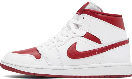 Wmns Air Jordan 1 Mid &#39;White Pomegranate&#39;