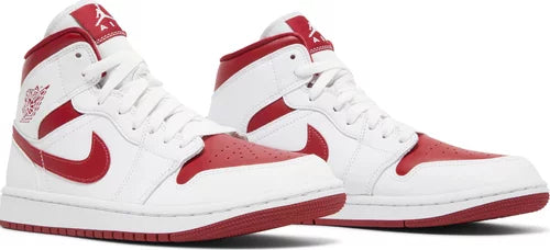 Wmns Air Jordan 1 Mid &#39;White Pomegranate&#39;